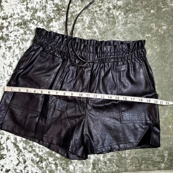 Faux Leather High Waist Shorts - Picture 5 of 11
